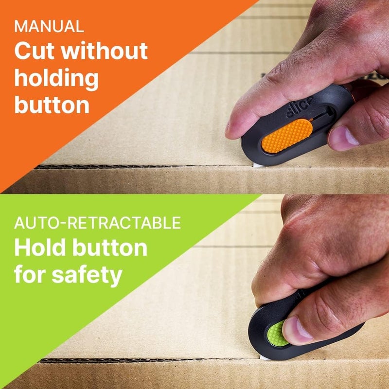 Slice Auto-Retractable Mini Box Cutter | Safe Ceramic Box Cutter Lasting 11x Longer than Metal | Keychain Box Opener | 12 Pack - Image 4